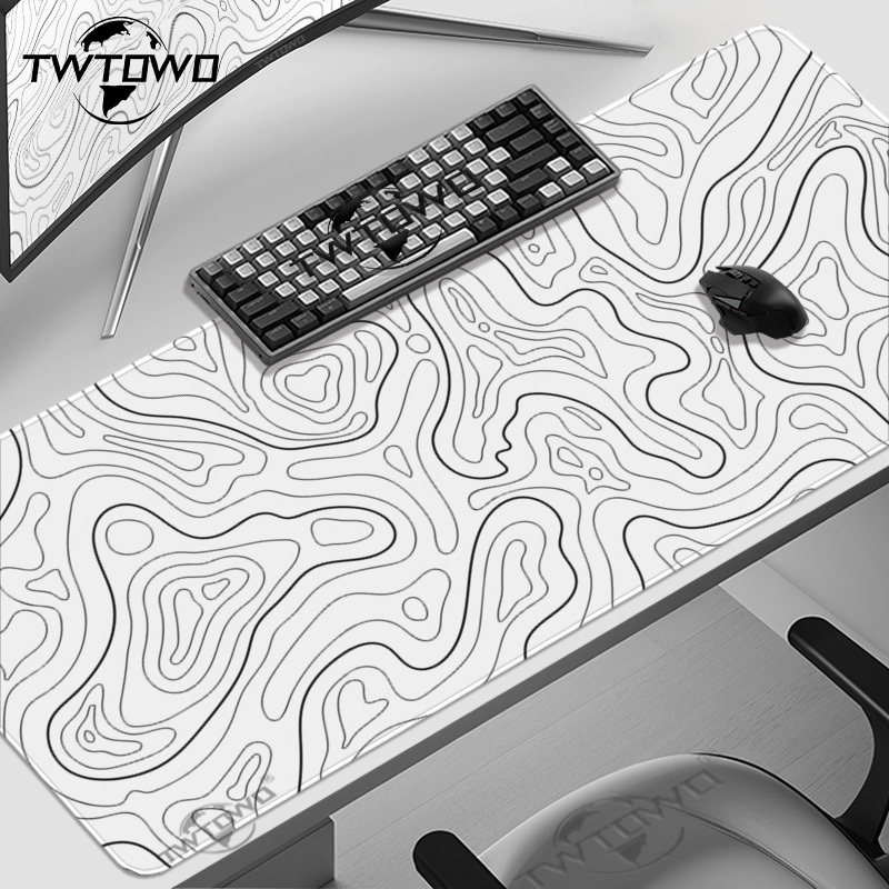 Desk Setup Accessories Aesthetic - Mouse Pad Gaming Black And White