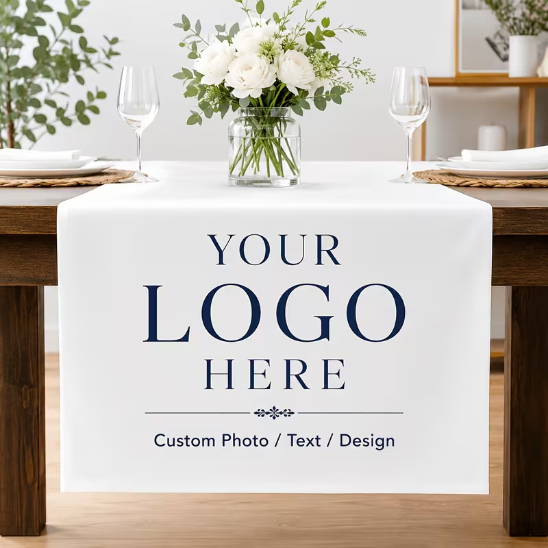 Desk Setup Background - Custom Table Banner Wedding Birthday Party