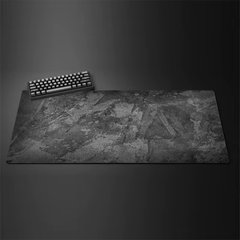 Desk Setup Accessories Aesthetic - Gray Mouse Pad Large/Small Overlocked Mousepad