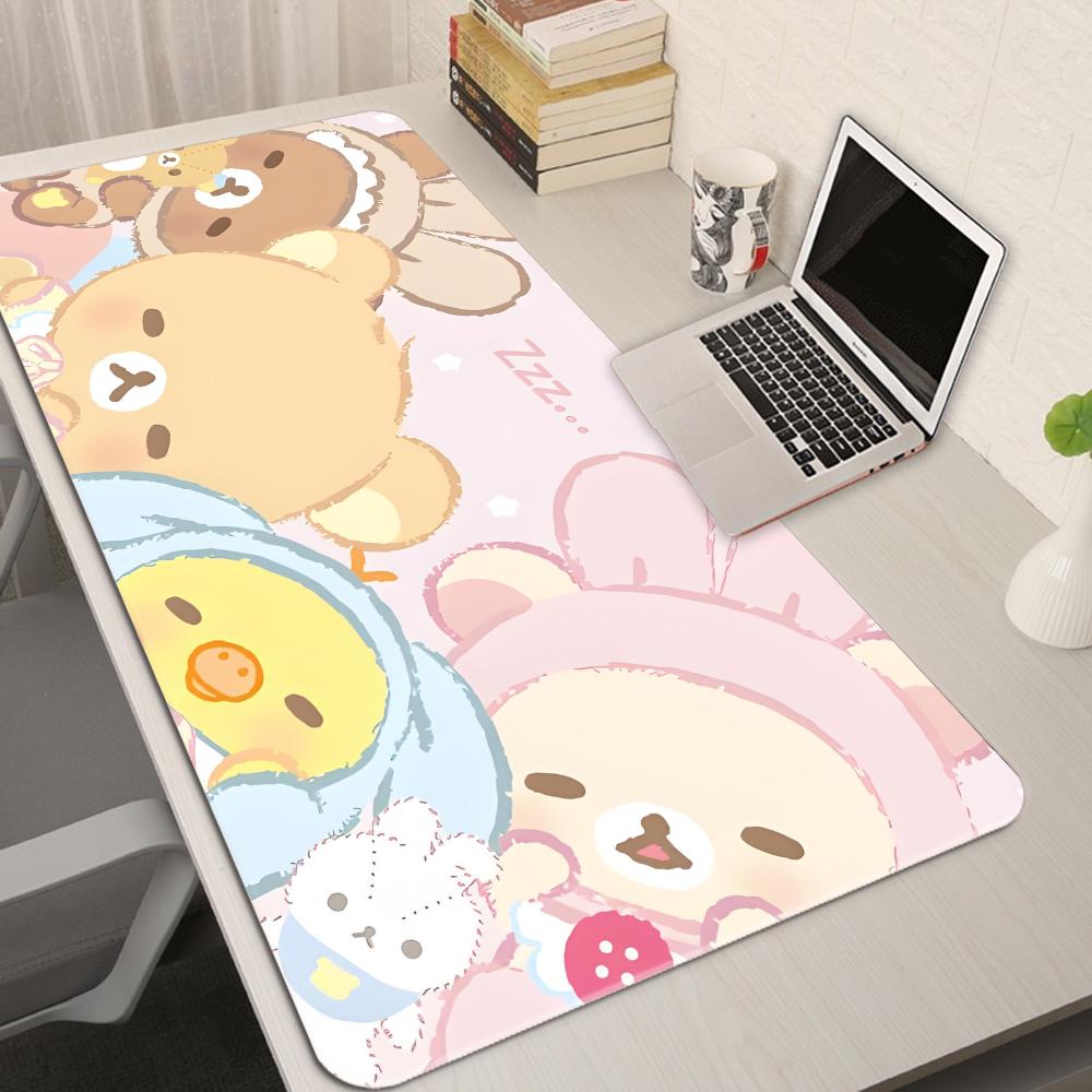 Desk Setup Pink - XXL Cartoon Pink Mouse Pad Anime