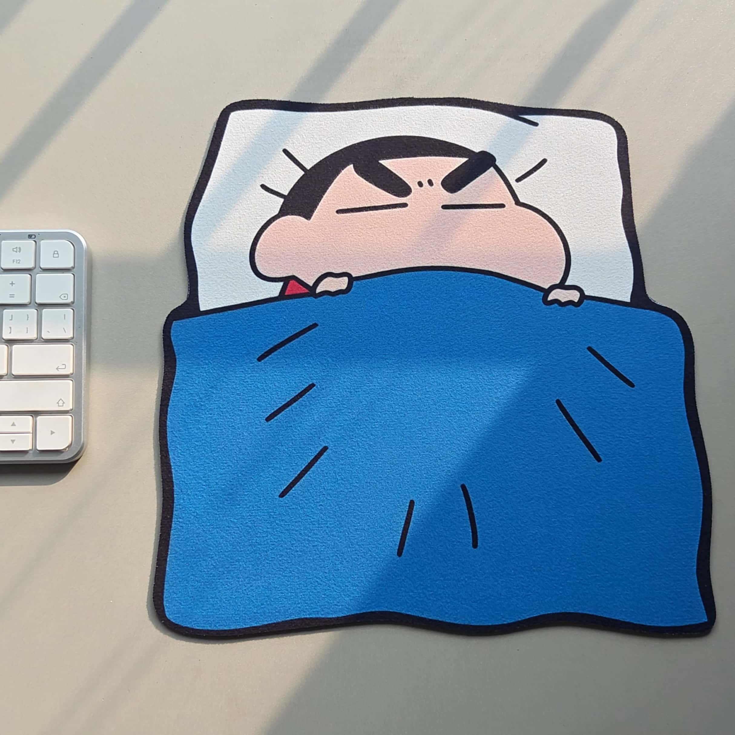 Desk Setup Rug - Cute Crayon Shinchan Mouse Pad, Rubber