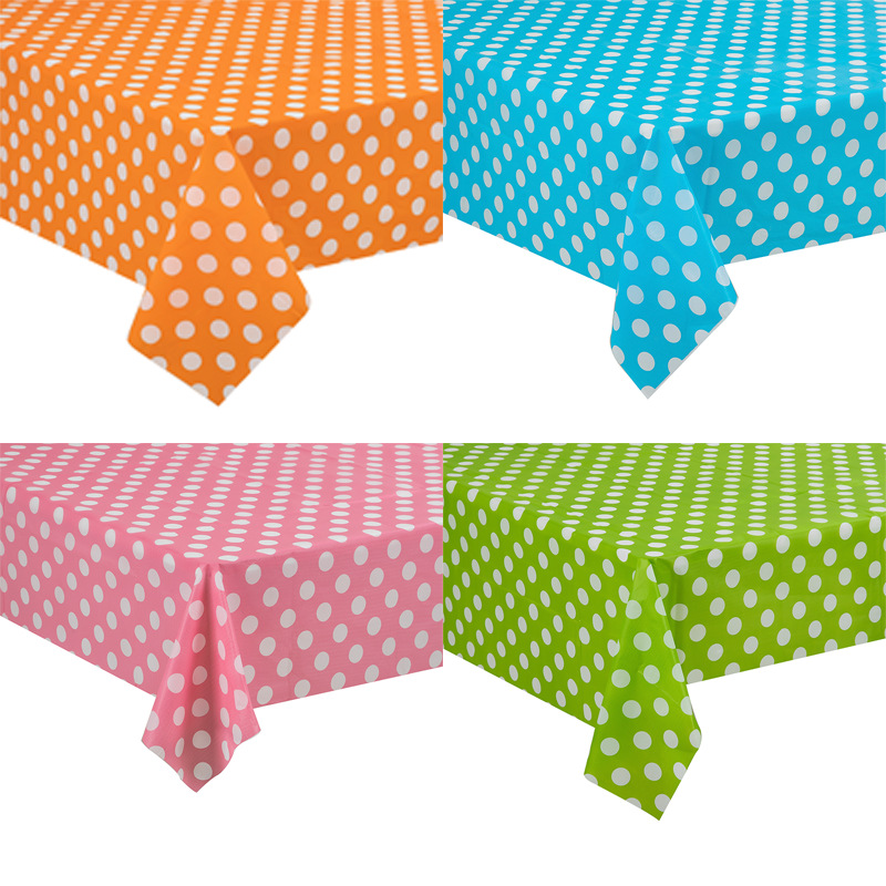 Desk Setup Wallpaper - 1pc Disposable Tablecloth Red Polka Dot