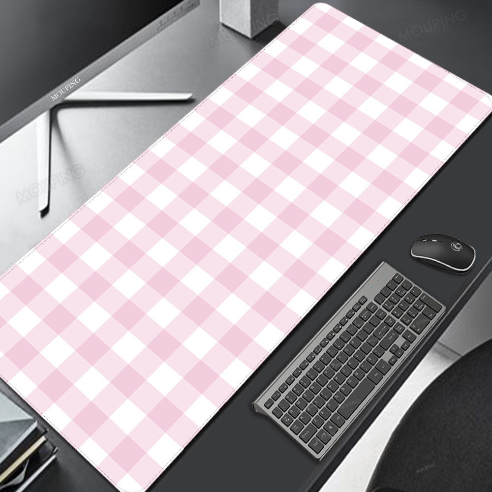Pink Lattice Mouse Pad Kawaii  - Desk Setup Pink review and price