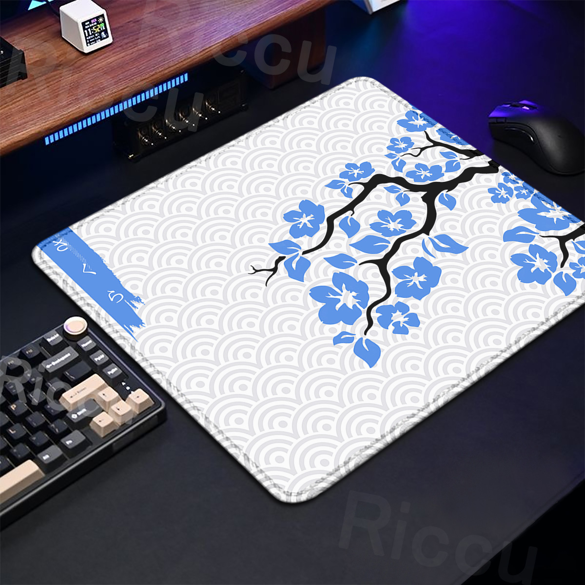 Purple Sakura Table Pad Gaming - Desk Setup Pink review and price