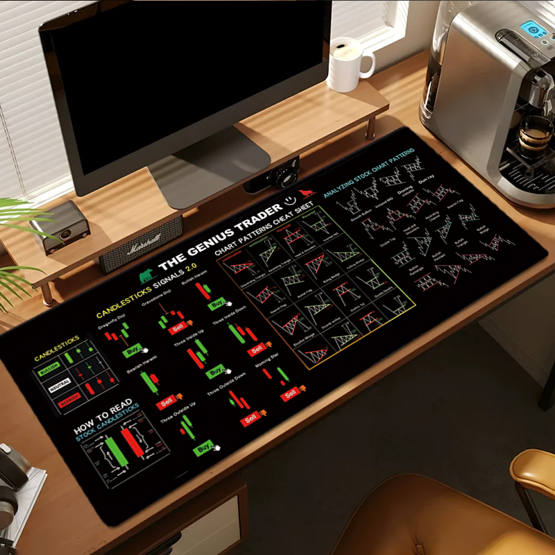 EXCO Stock Market Trader Leath - Desk Setup Rug review and price
