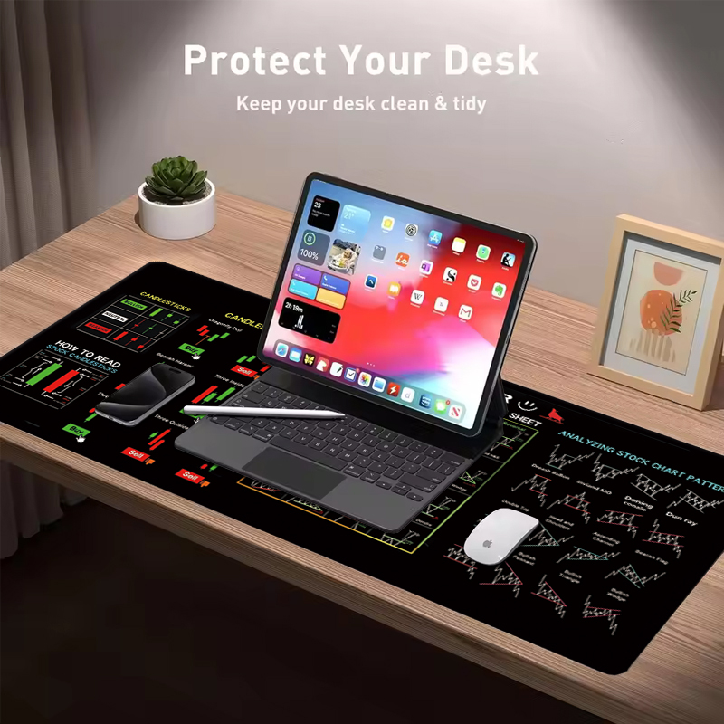 EXCO Stock Market Trader Leath - Desk Setup Rug review and price