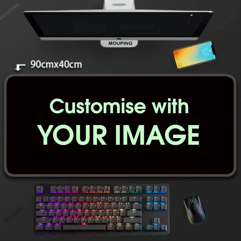 Playmat Custom Mouse Pad Compa - Desk Setup Pink review and price