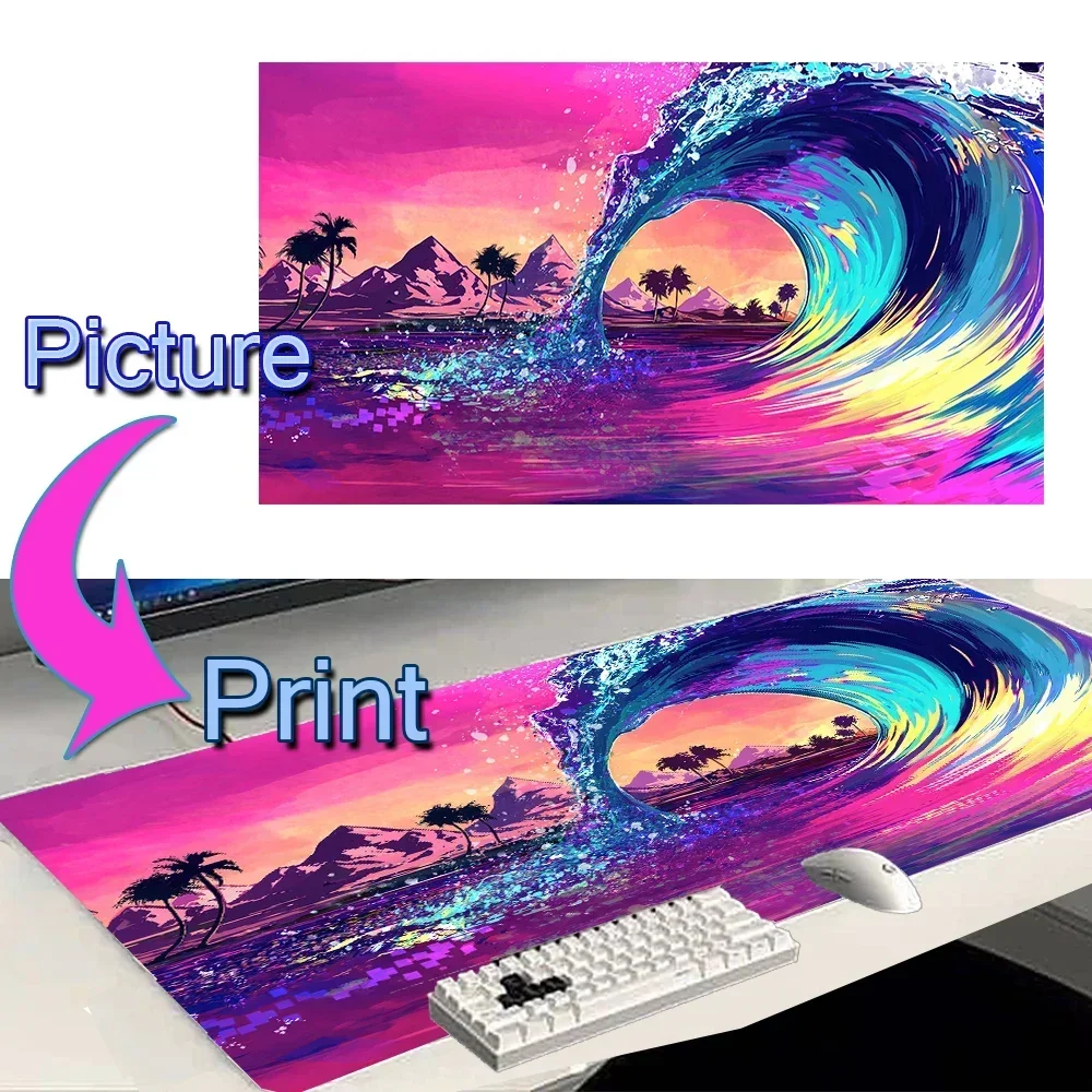 Playmat Custom Mouse Pad Compa - Desk Setup Pink review and price