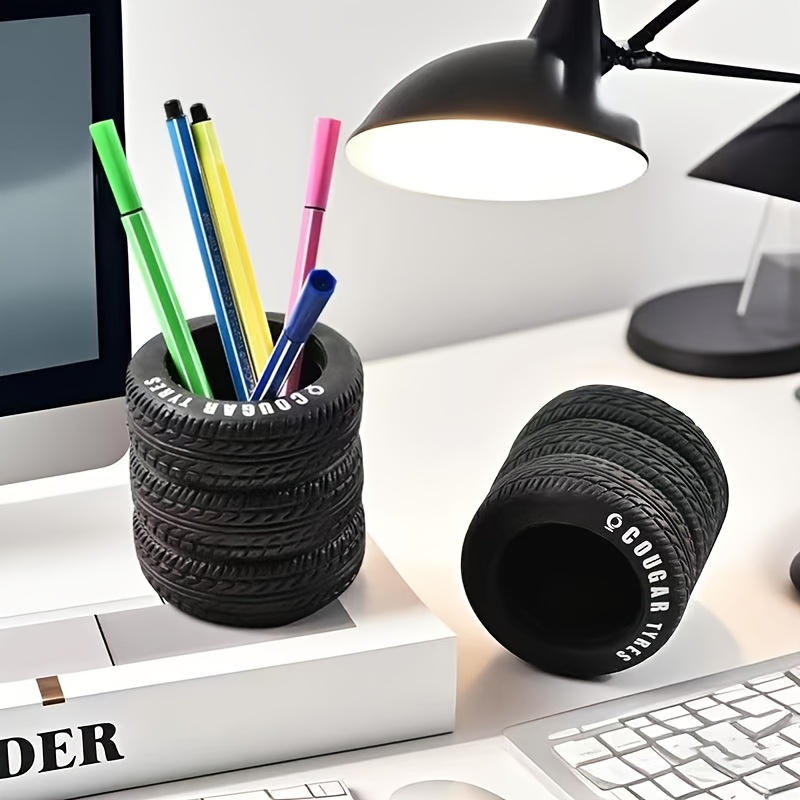 1pcs Fun Tire-Shaped Pen Holde - Desk Setup Accessories Aesthetic review and price