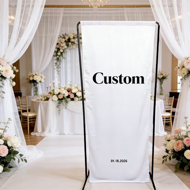 Custom Table Banner Wedding Bi - Desk Setup Background review and price