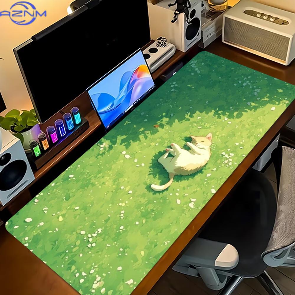 Floral Cat Design Large Gaming - Desk Setup For Work review and price