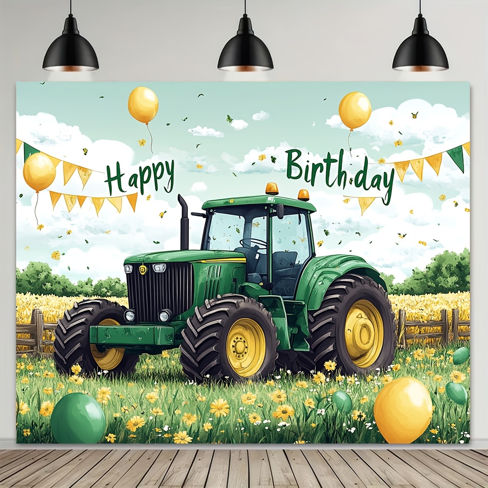 1 piece, Happy Birthday tracto - Desk Setup Background review and price