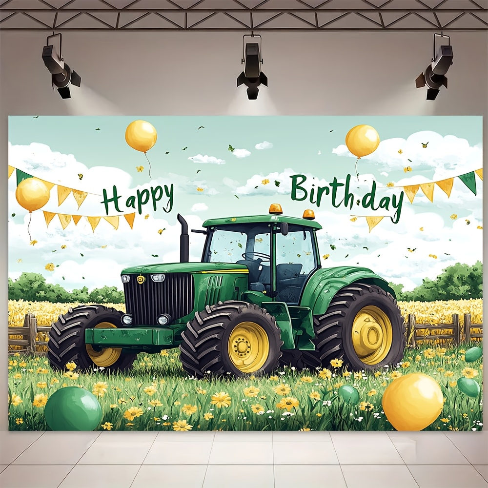 1 piece, Happy Birthday tracto - Desk Setup Background review and price