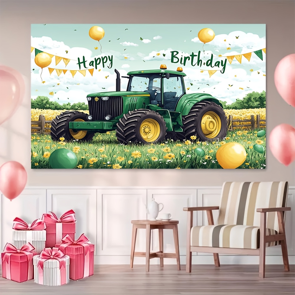 1 piece, Happy Birthday tracto - Desk Setup Background review and price
