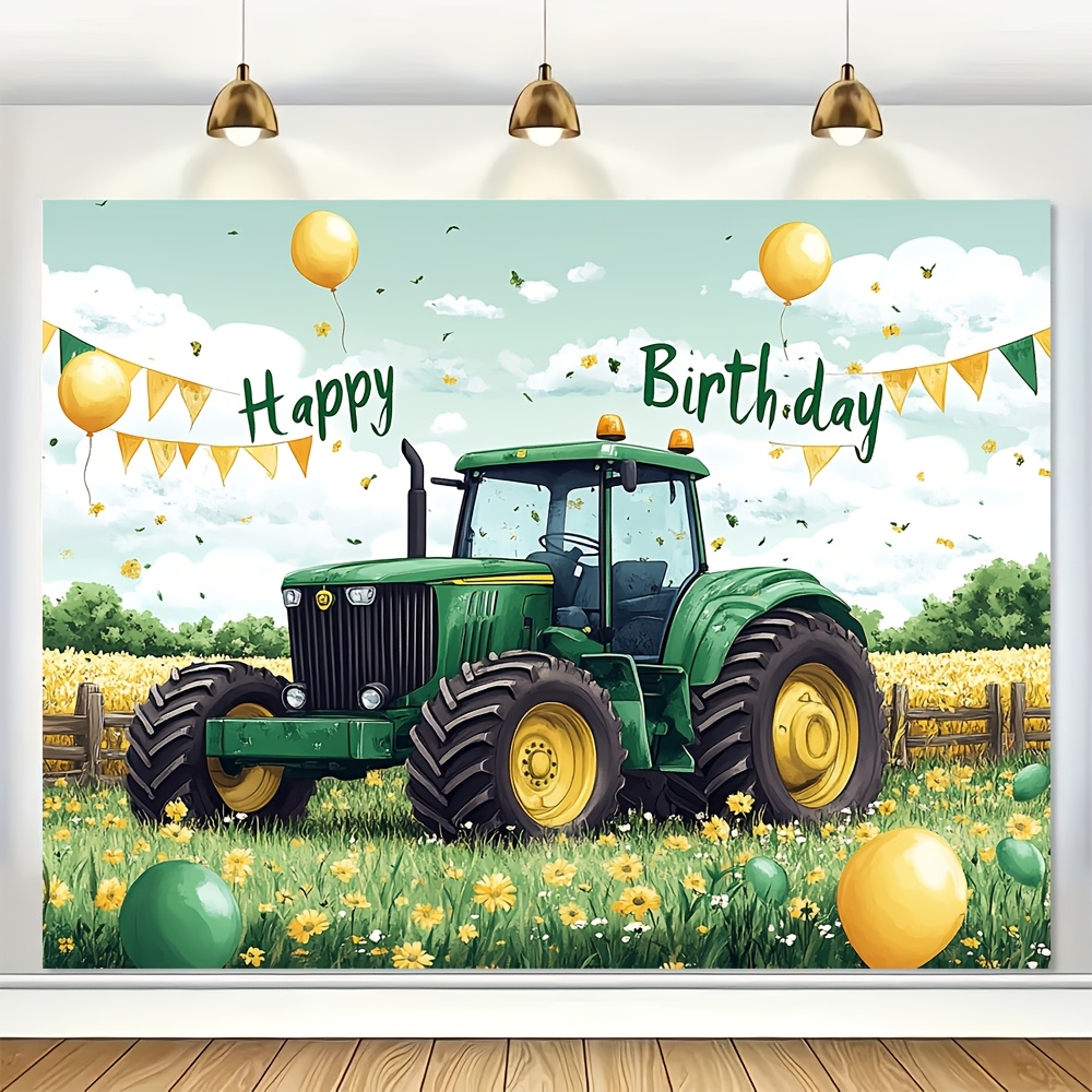 1 piece, Happy Birthday tracto - Desk Setup Background review and price