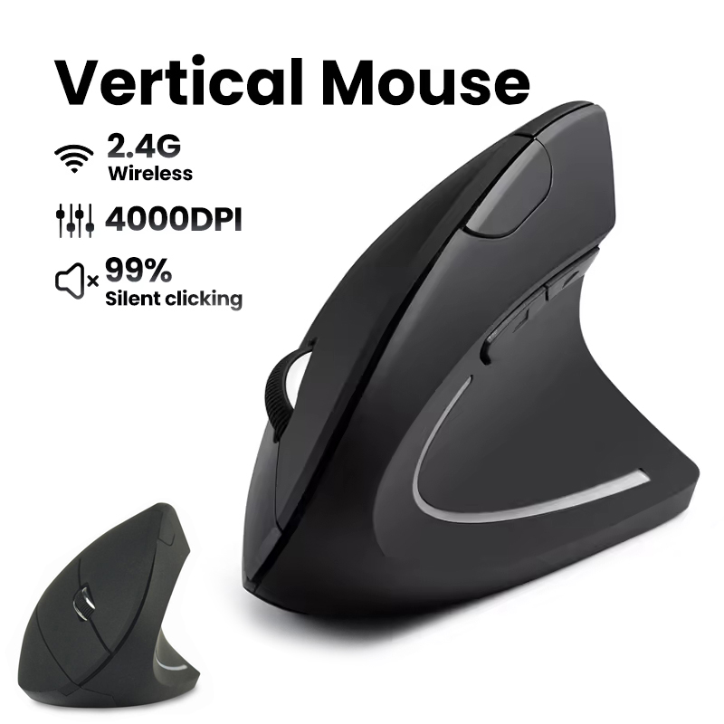 Ergonomic Wireless Mouse 1600  - Desk Setup For Work review and price
