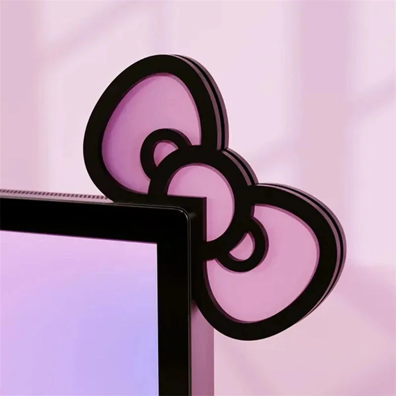Kawaii Pink Acrylic Bow Monito - Desk Setup Pink review and price
