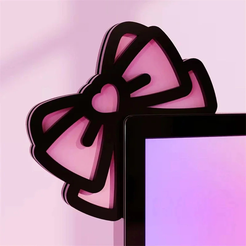 Kawaii Pink Acrylic Bow Monito - Desk Setup Pink review and price
