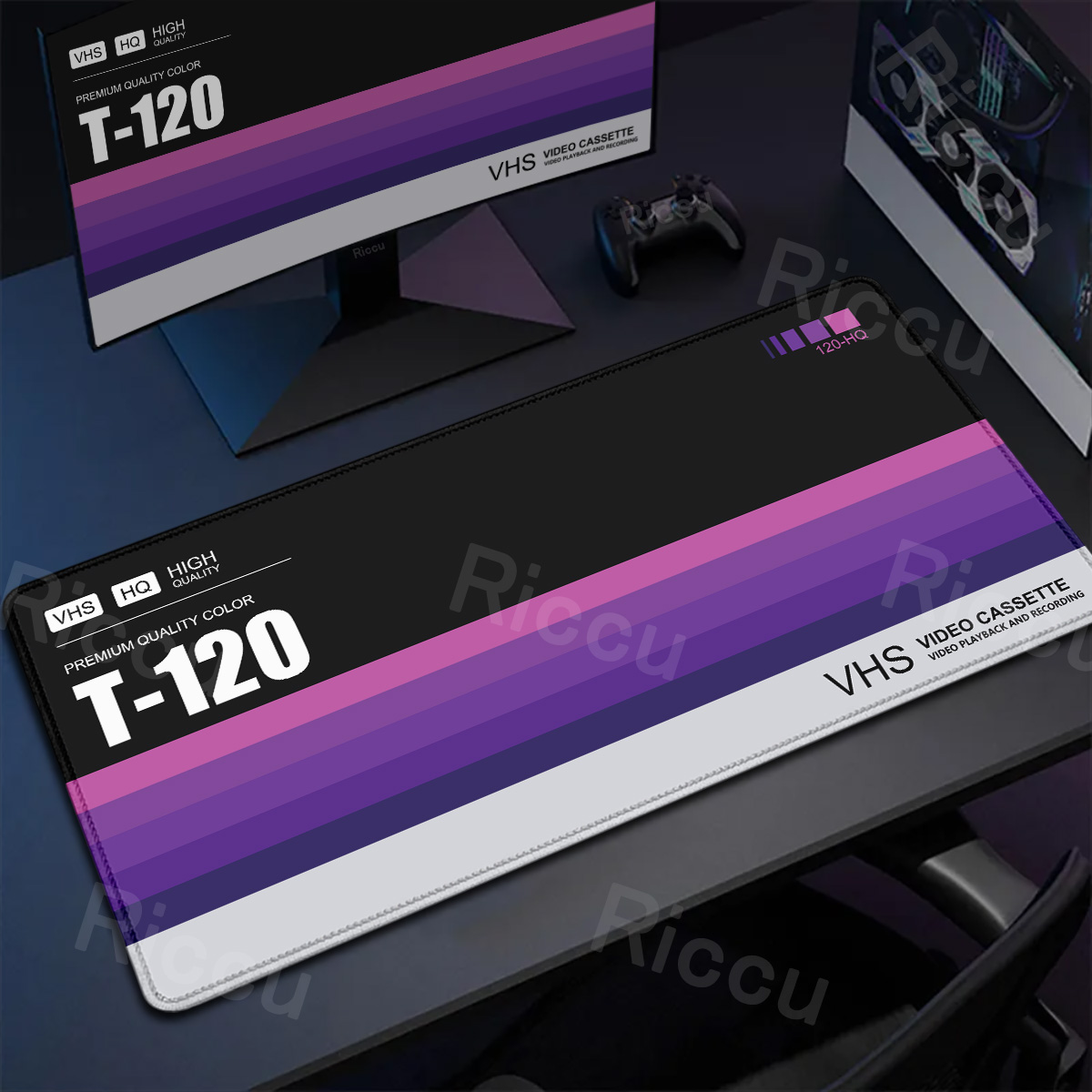 Retro VHS Style Mouse Pad Xxl  - Desk Setup Accessories Aesthetic review and price