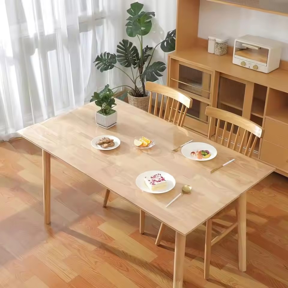 Soft Glass Tablecloth Transpar - Desk Setup Wallpaper review and price