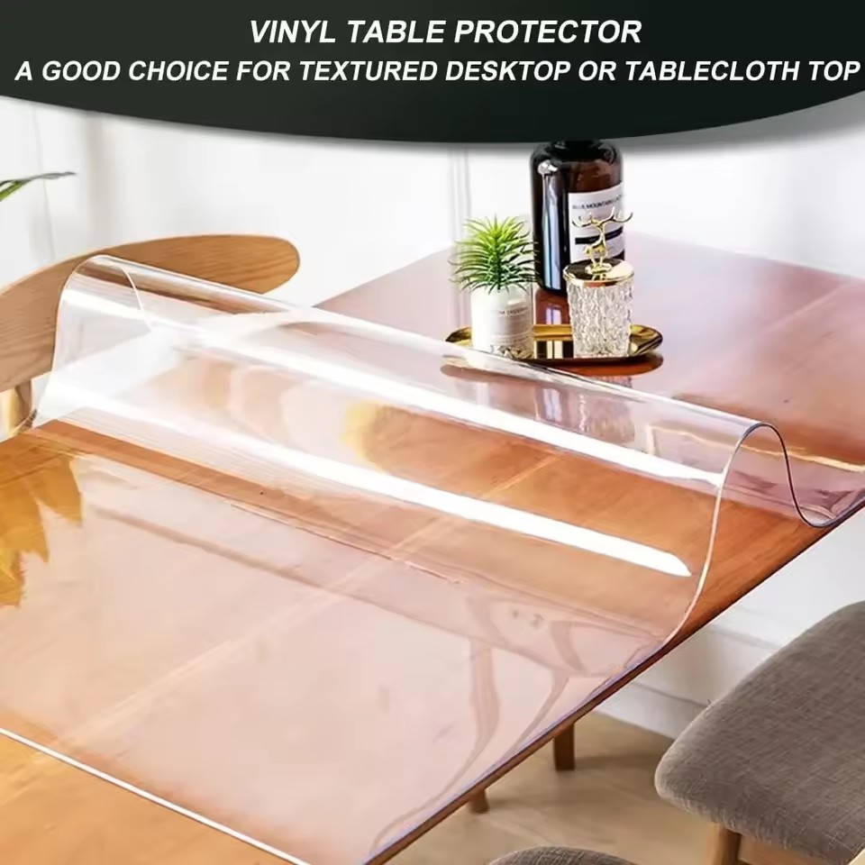 Soft Glass Tablecloth Transpar - Desk Setup Wallpaper review and price