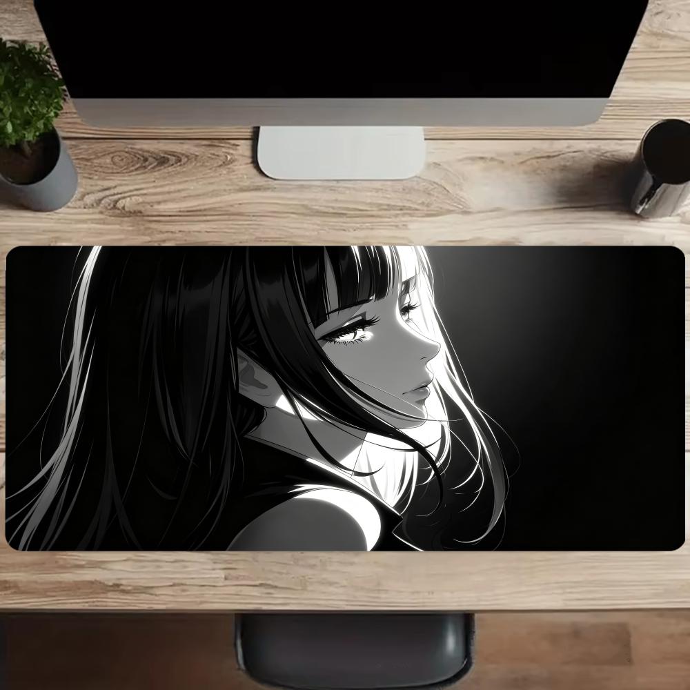 Dark Anime Girl Mouse Pad Desk - Desk Setup For Work review and price