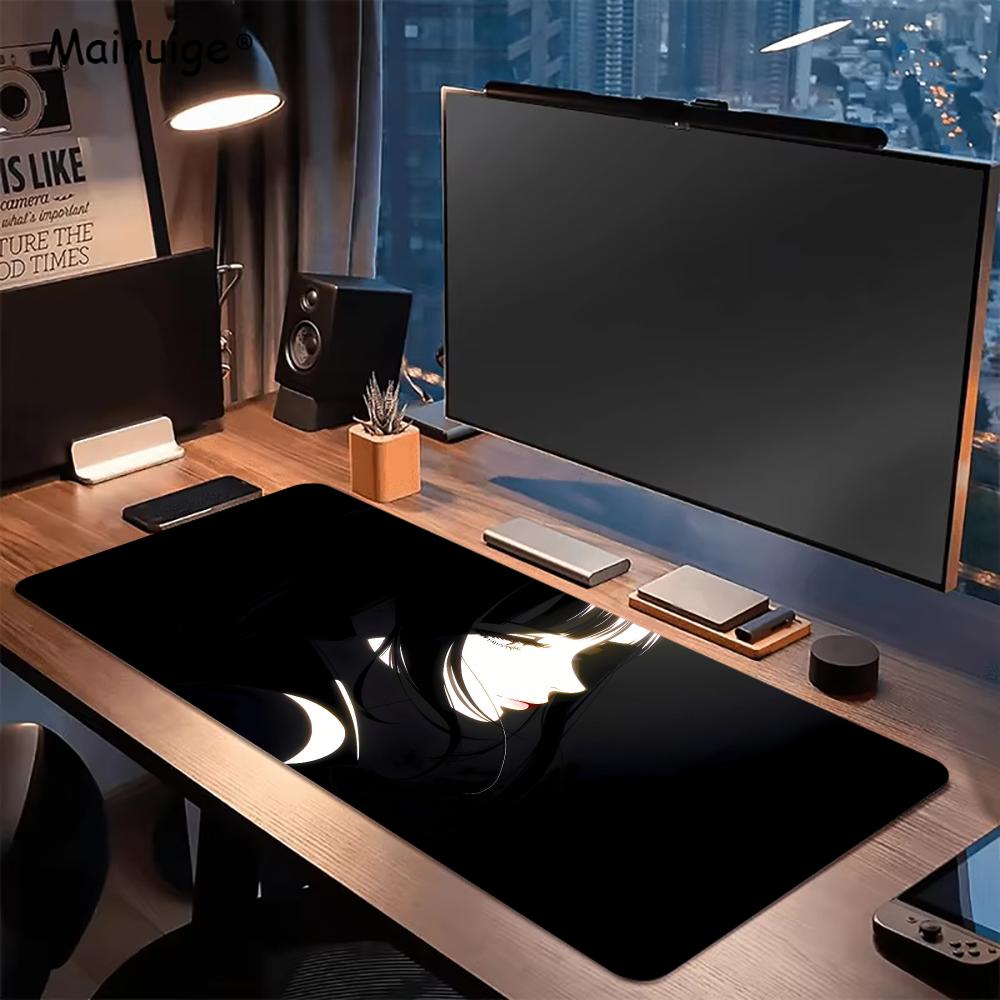 Dark Anime Girl Mouse Pad Desk - Desk Setup For Work review and price