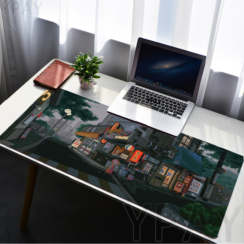 Pixel Mouse Pad Japan Street L - Desk Setup Accessories Aesthetic review and price
