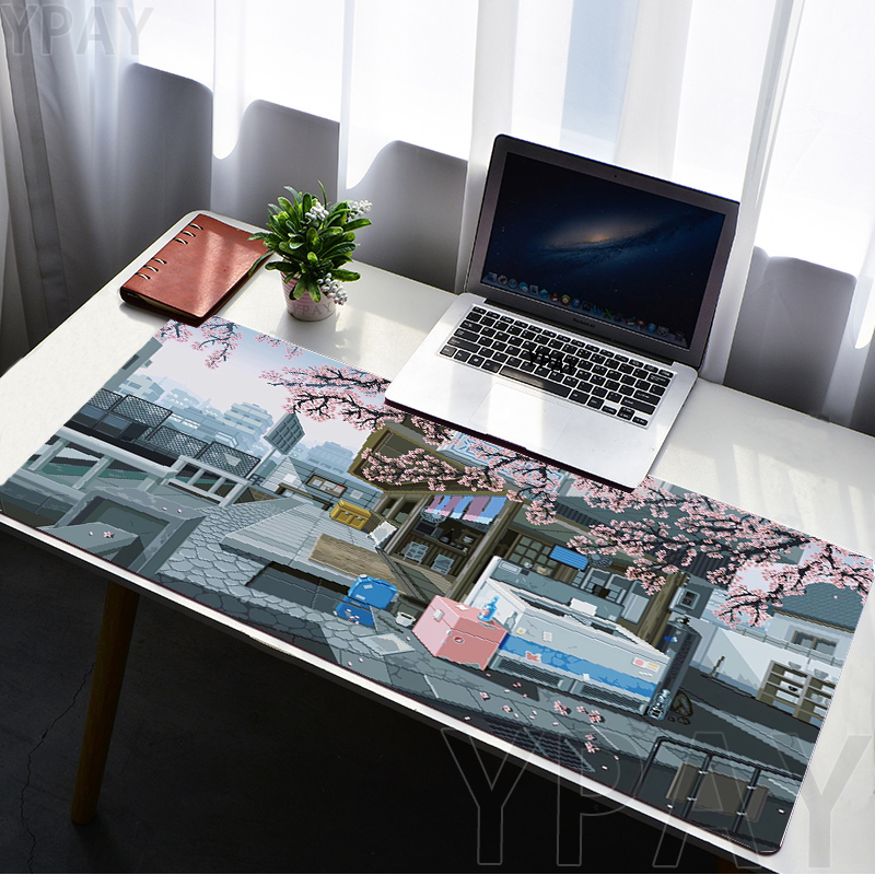 Pixel Mouse Pad Japan Street L - Desk Setup Accessories Aesthetic review and price