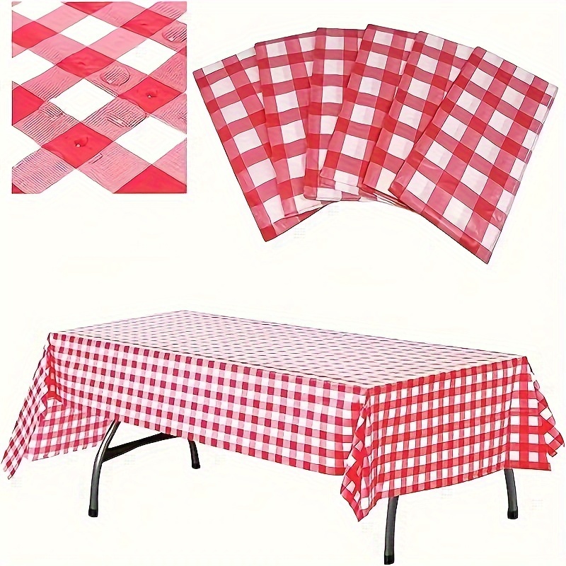10pc PE Plaid Table Cover Rect - Desk Setup Wallpaper review and price