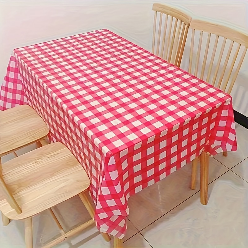 10pc PE Plaid Table Cover Rect - Desk Setup Wallpaper review and price