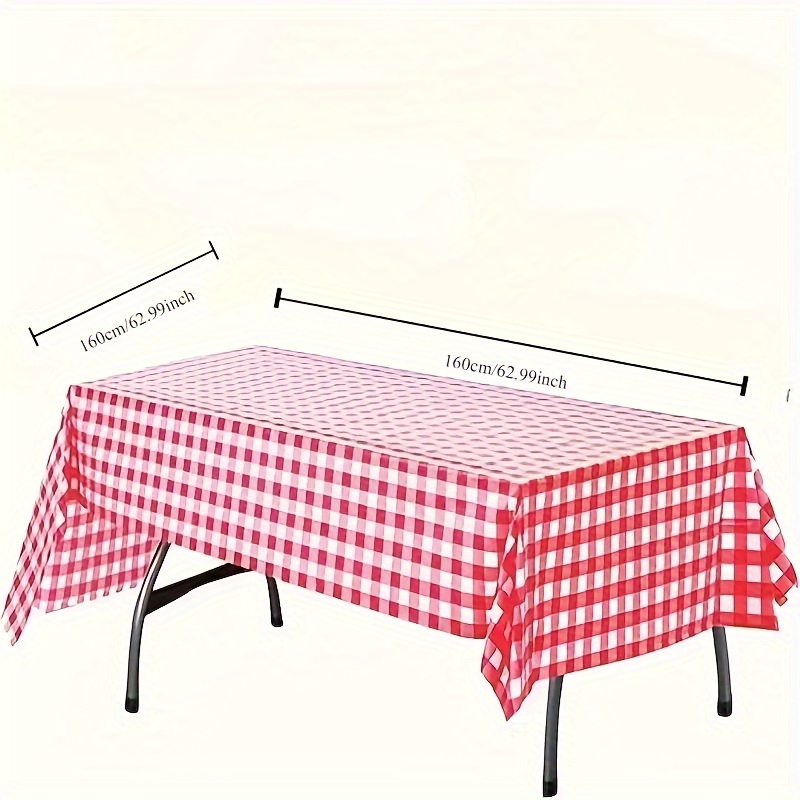 10pc PE Plaid Table Cover Rect - Desk Setup Wallpaper review and price