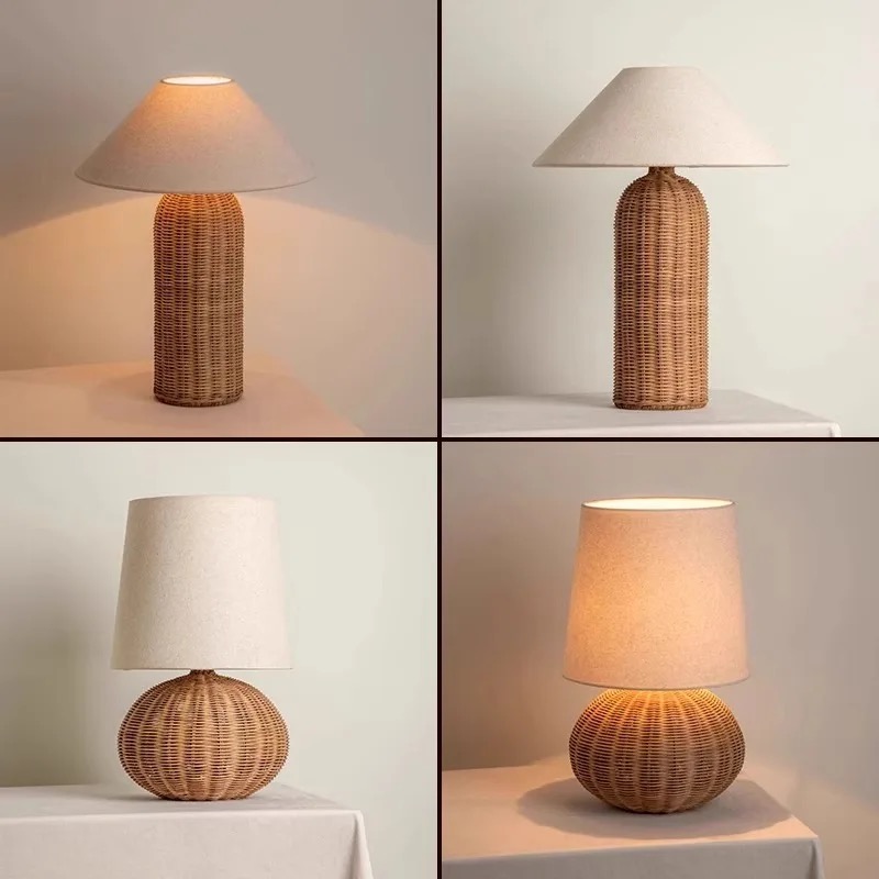 Wabi-sabi Vintage Rattan Table - Desk Setup Wallpaper review and price