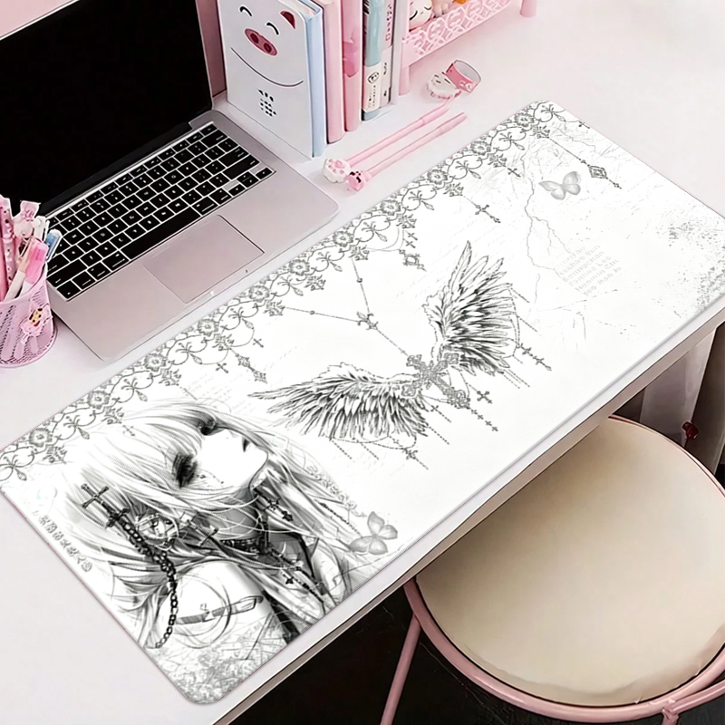 Leather Mousepad Black White A - Desk Setup Rug review and price