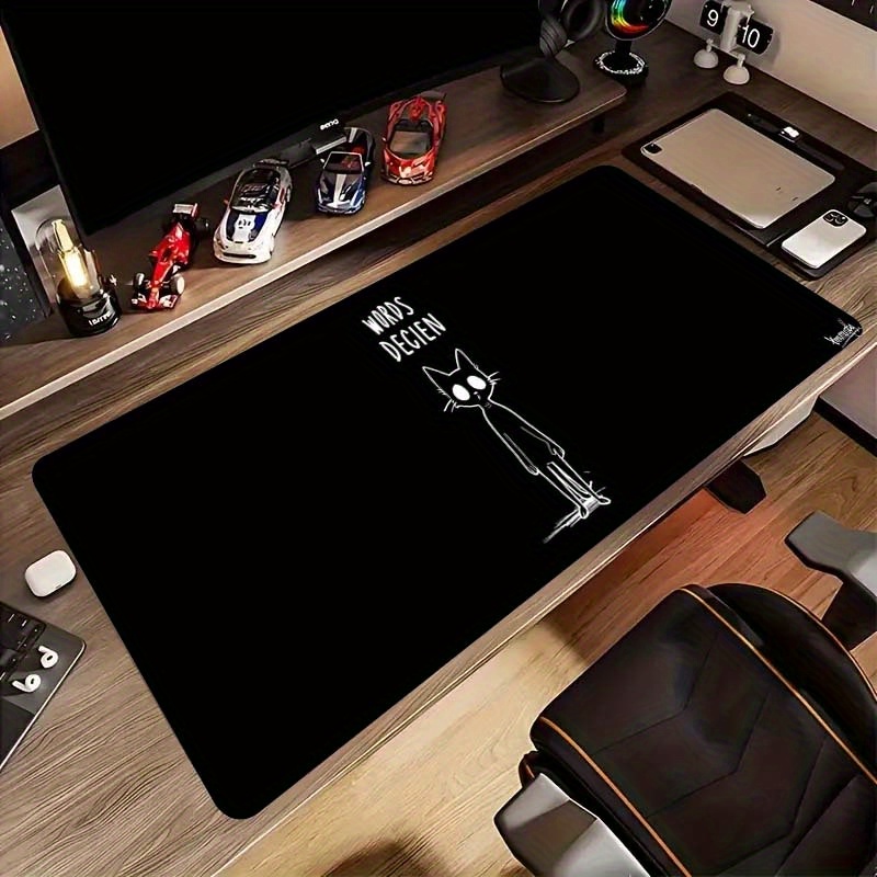 Funny Sketch Cat Words Decien  - Desk Setup For Work review and price
