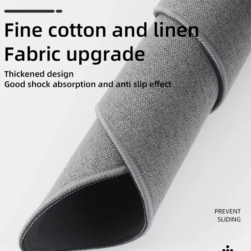Cotton and Linen Rubber XXL Mo - Desk Setup Accessories Aesthetic review and price