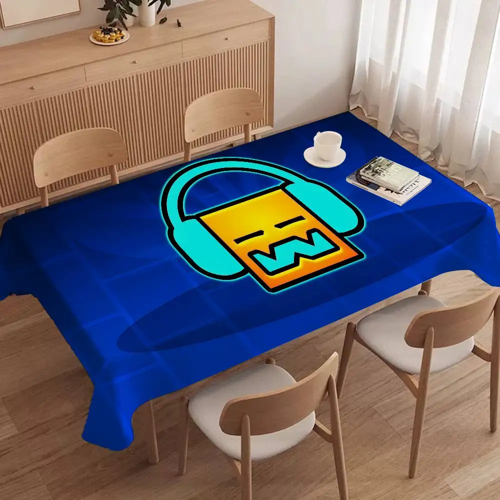 Geometry Dash Video Game Table - Desk Setup Wallpaper review and price