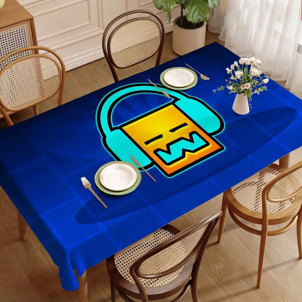 Geometry Dash Video Game Table - Desk Setup Wallpaper review and price