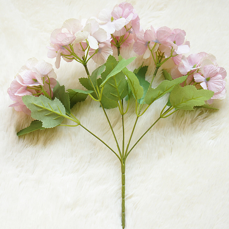 5 Heads Artificial Hydrangea F - Desk Setup Background review and price